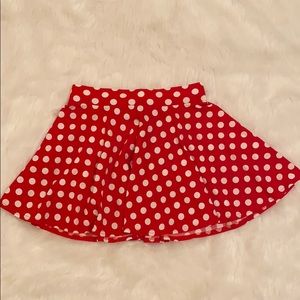 Red & White Polka Dot Skater Skirt